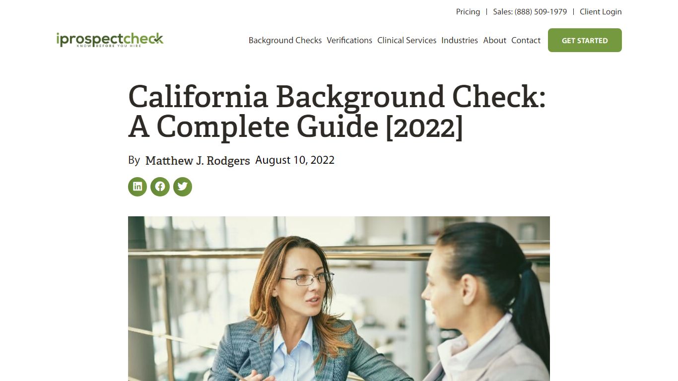 California Background Check: A Complete Guide [2022] - iprospectcheck